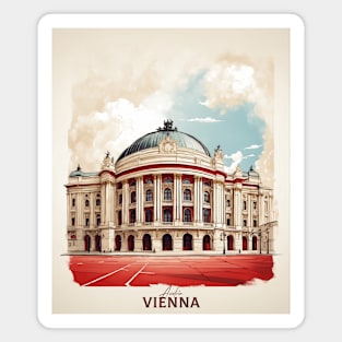 Vienna State Opera Austria Vintage Travel Retro Tourism Magnet